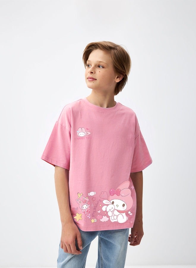 3-12 Years Old Children's Summer Cotton Cartoon Short-Sleeved T-Shirt, Breathable And Sweat-Absorbent Sports Top - Image 1