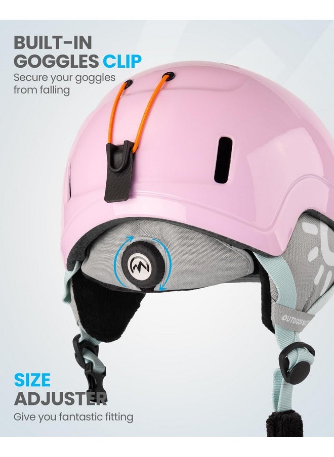 OutdoorMaster Kids Ski Helmet Snowboard Helmet For Boys Girls & Youth Durable Pc Shell Protective Eps Foam & 12 Cooling Vents Dial Fit Snow Helmet Certified Snow Sport Helmet Snowboarding Helmet  - Image 5