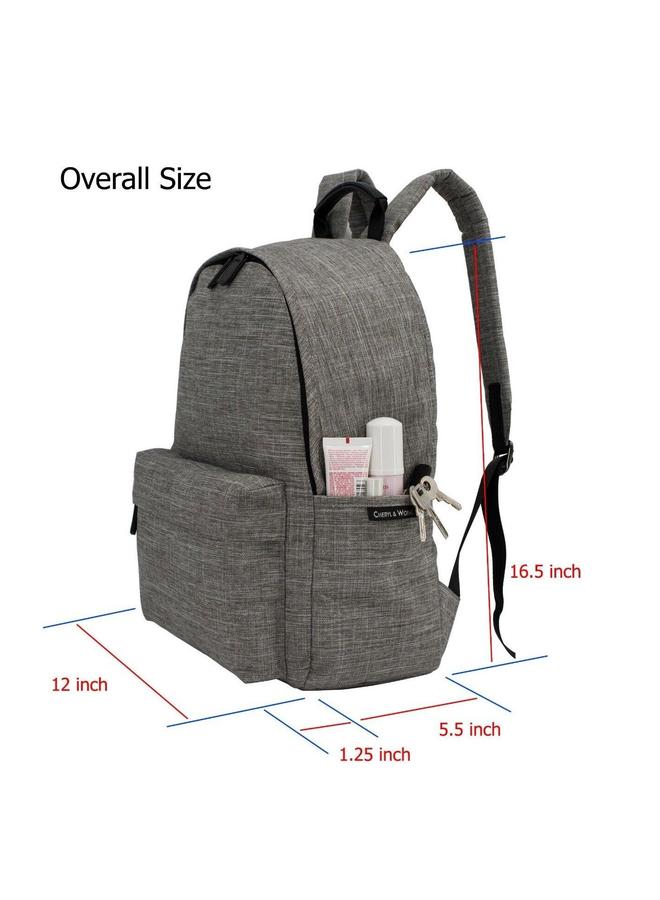 حقيبة ظهر مدرسية، حقيبة سفر خفيفة الوزن غير رسمية للمراهقات، حقيبة عمل للرجال والنساء، حقيبة ظهر للأعمال مزودة بنظام مضاد للسرقة ومناسبة لأجهزة الكمبيوت - Image 4