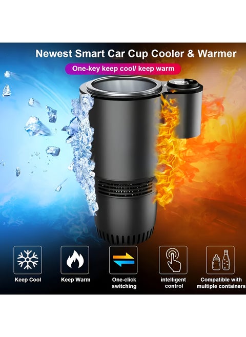 2-in-1 Smart Car Cup Cooler & Warmer – USB-Powered Beverage Temperature Controller for Cans & Standard Bottles | Portable Car Accessory for Hot & Cold Drinks
