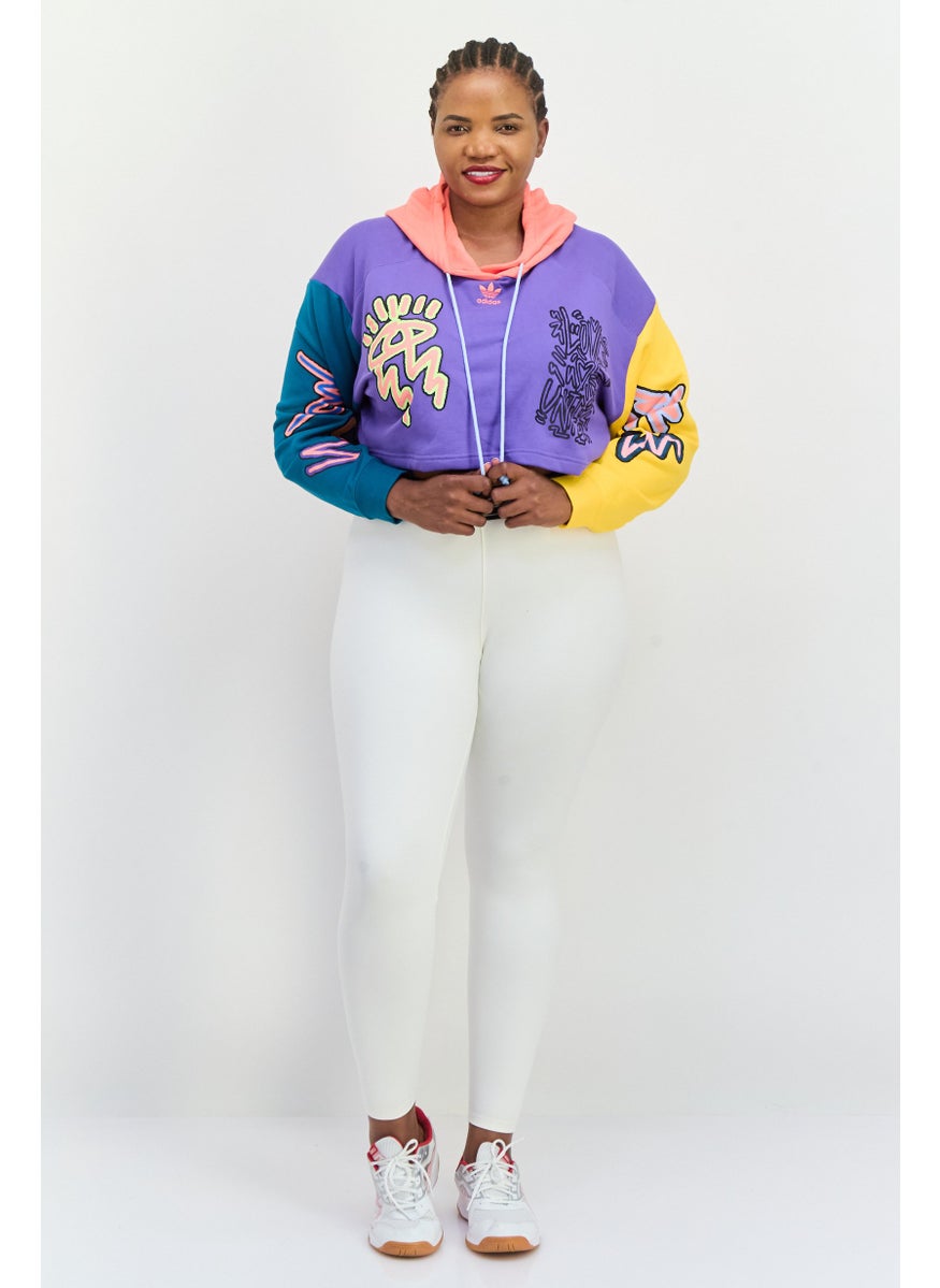 adidas Originals - Women Plus Size Outdoor Hoodie, Purple Combo - Image 1