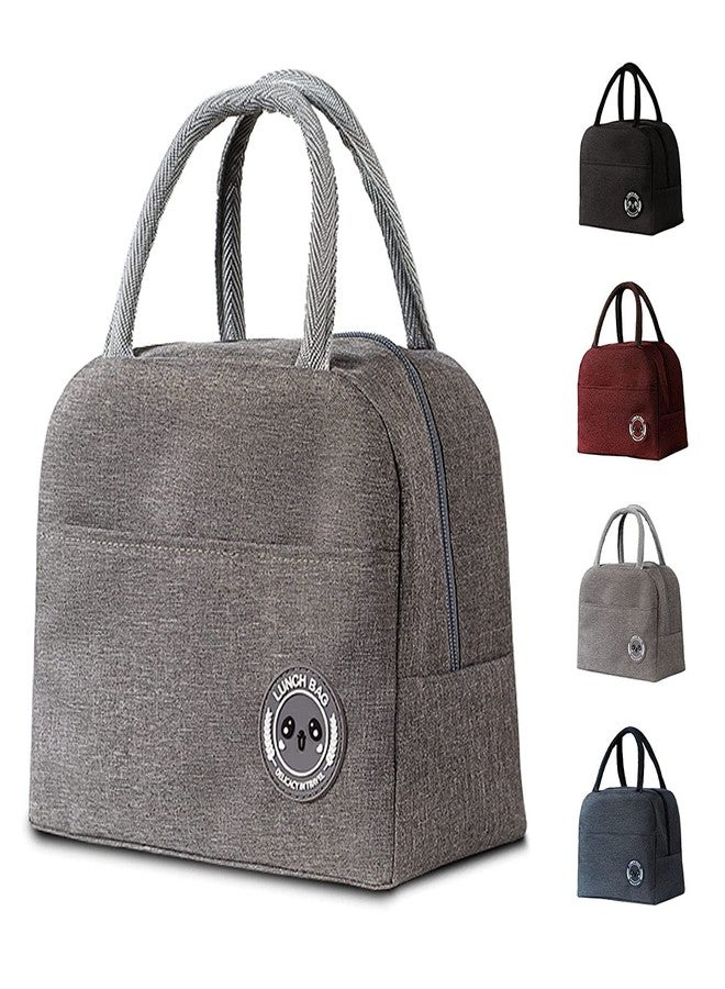 Flywind Lunch Bag || Small Lunch Box || Container Reusable Leakproof || Fashionable Work Picnic or Travel || Tote for Office, Work, School, Beach or Travel (Grey) - Image 1