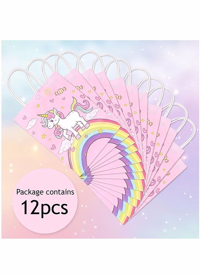 Unicorn Gift Bags for Kids Birthday Party Favors-12 Pcs - Image 2