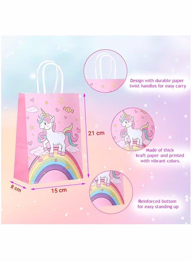 Unicorn Gift Bags for Kids Birthday Party Favors-12 Pcs - Image 3