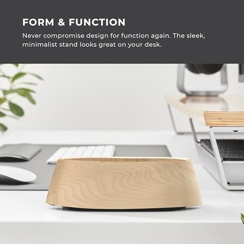 HumanCentric Vertical Laptop Stand in Maple Wood, Upright Adjustable Holder and Dock, Laptop Vertical Stand Fits MacBook Pro and Other Laptops .5" to 1.5", Clamshell Compatible - Image 5