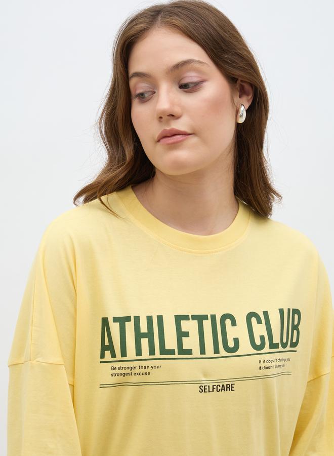 Styli Slogan Print Oversized T-Shirt - Image 4