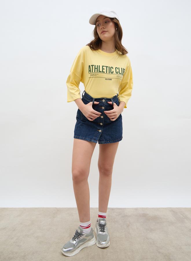 Styli Slogan Print Oversized T-Shirt - Image 2