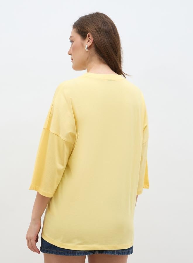 Styli Slogan Print Oversized T-Shirt - Image 5