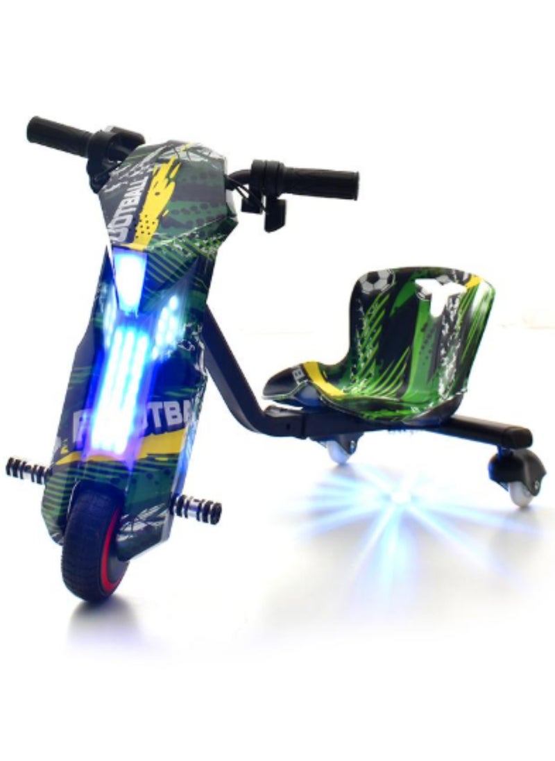 Zaprus - Mini electric drift scooter toy, withstands up to 50 kilograms, with 36 volt high-power pedal, 4800 AMP , equipped with 3 wheels and safety accessories. - Image 1