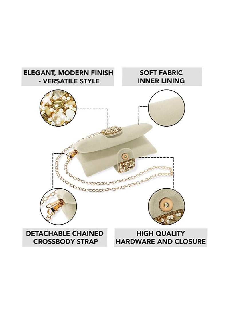 Peora Clutch Purses for Women Wedding Handmade Evening Handbags Party Bridal Clutch