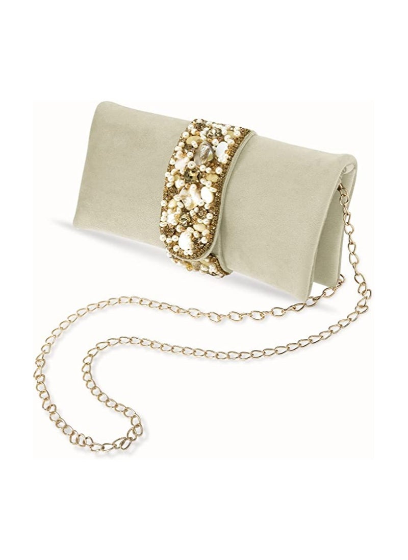Peora Clutch Purses for Women Wedding Handmade Evening Handbags Party Bridal Clutch