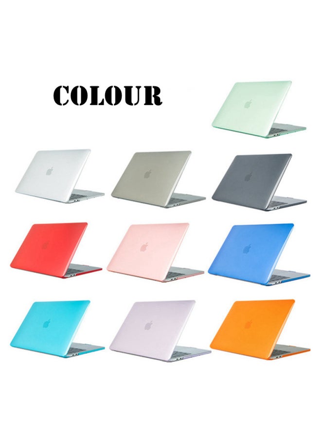 Generic - For Macbook Apple Laptop Protective Case Pro13/16/15 Inch Crystal Frosted Transparent Shell-Color:Water Blue-Applicable Model:Macbook 13.3 (MC207/MC516) - Image 1