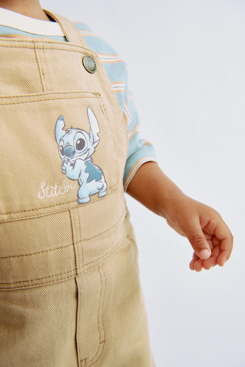 H&M Motif-detail twill dungarees