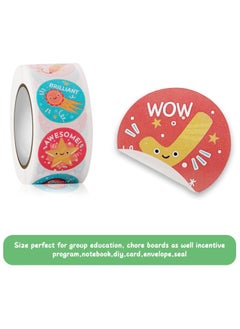 BreeJooy 2000PCS Reward Stickers, Teacher Reward Stickers School Stickers 4 Roll Motivational Stickers in 24 Designs for Children Students Teachers Classroom  - Image 5