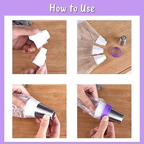 12 Russian Nozzles Piping Tips Cake Cupcake Decorating Set with 1 TriColor Coupler Use 3 Colors at Once Great Baking Gift  - Image 3
