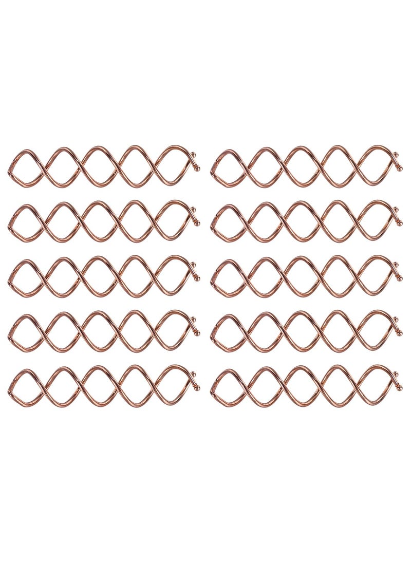 KALLORY - KALLORY Hair Clip 10 Pcs Spiral Hair Pins Twist Screw Hair Clips for Women Girls Bun Hair Style DIY Rose Gold - Image 1