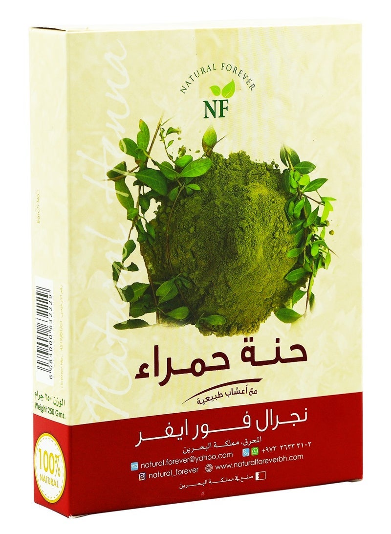 Natural Forever حناء حمراء 250 جرام - Image 2