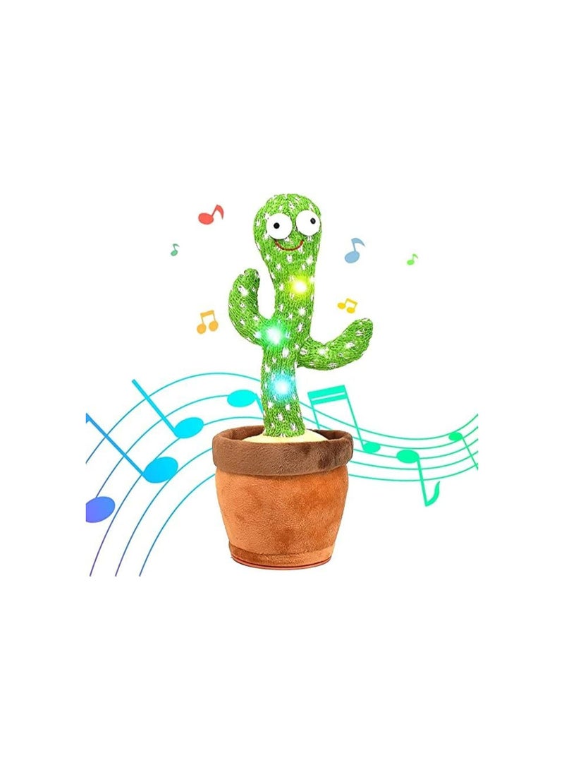 AMM Singing Dancing and Talking Toy Electric USB Charging Cactus that Repeats What You Say with Multiple Songs Baby Plush Gift Toys for Fun and Creative Kids - Image 1
