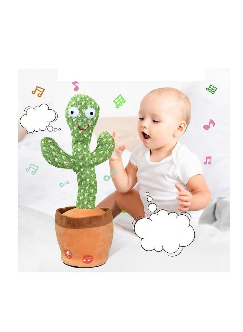 AMM Singing Dancing and Talking Toy Electric USB Charging Cactus that Repeats What You Say with Multiple Songs Baby Plush Gift Toys for Fun and Creative Kids - Image 2