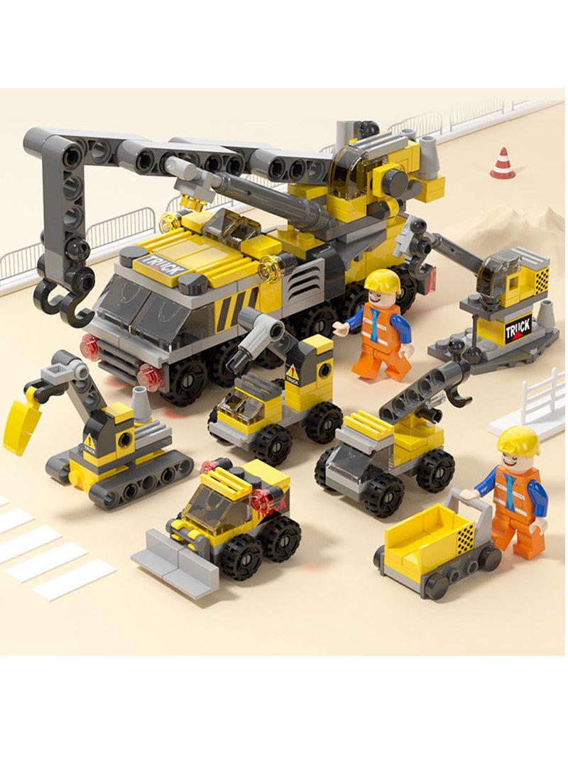 Educational blocks toy for children in the form of an drilling equipment 6 in 1 