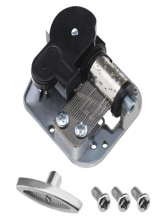 ECSiNG 1 x Music Box Winding Mechanism, Musical Movement Parts Music Box Accessories Key Screws Black Zinc Alloy Winding Mechanism Swan Lake 51mm x 44mm - Image 1