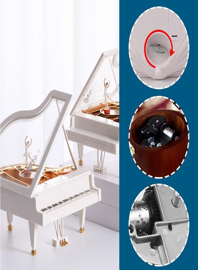 ECSiNG 1 x Music Box Winding Mechanism, Musical Movement Parts Music Box Accessories Key Screws Black Zinc Alloy Winding Mechanism Swan Lake 51mm x 44mm - Image 3