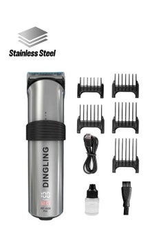 DINGLING Professional Electric Hair Clipper with Blade Men's Hair Trimmer RF-609PRO Silver  - Image 1