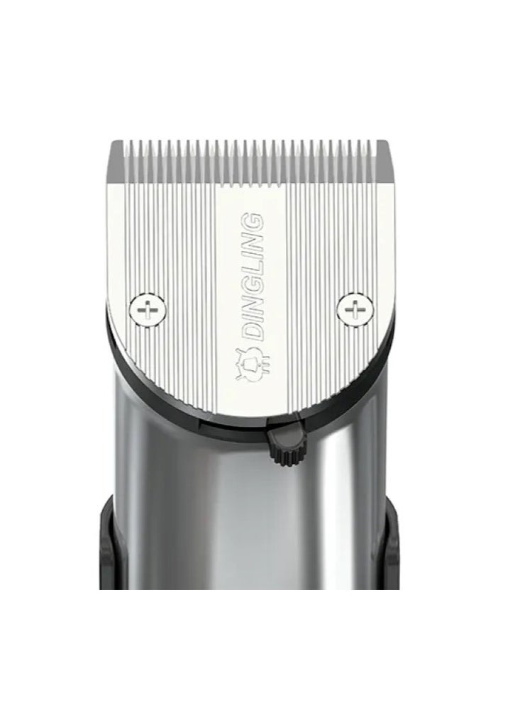 DINGLING Professional Electric Hair Clipper with Blade Men's Hair Trimmer RF-609PRO Silver  - Image 3