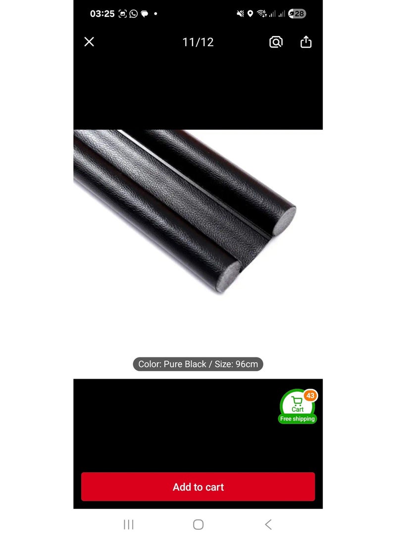 PU Leather Door Draft Stopper, Windproof Bottom Seal Strip - Image 5