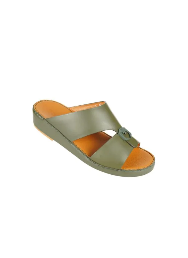 barjeel uno 008-3522 Barjeel Mens Arabic Sandals  C-2025 Olive