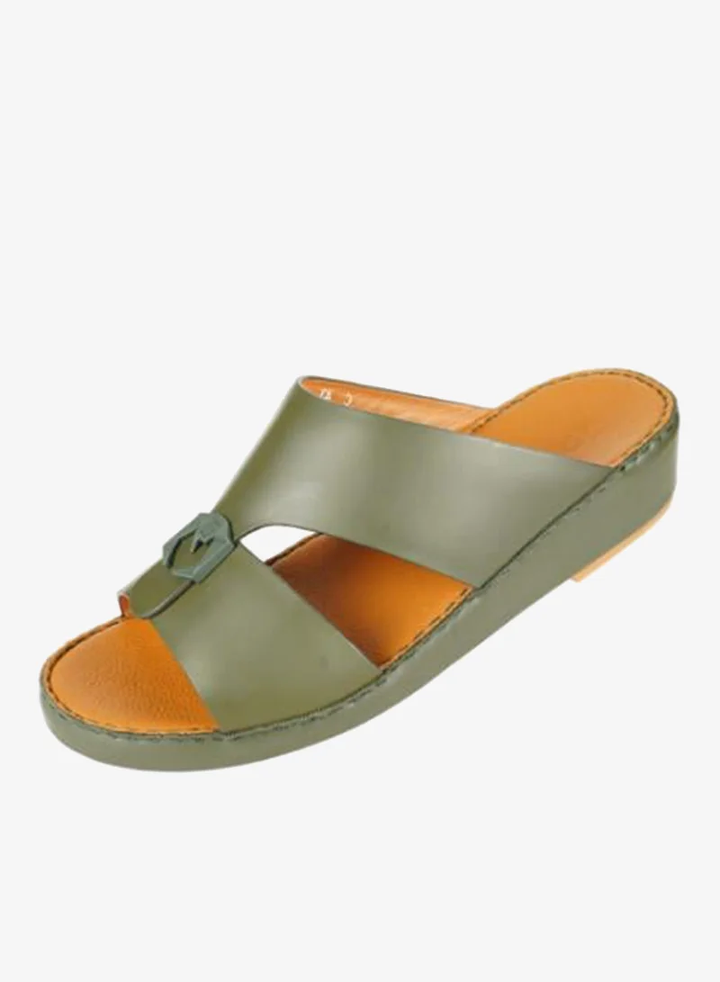 008-3522 Barjeel Mens Arabic Sandals  C-2025 Olive