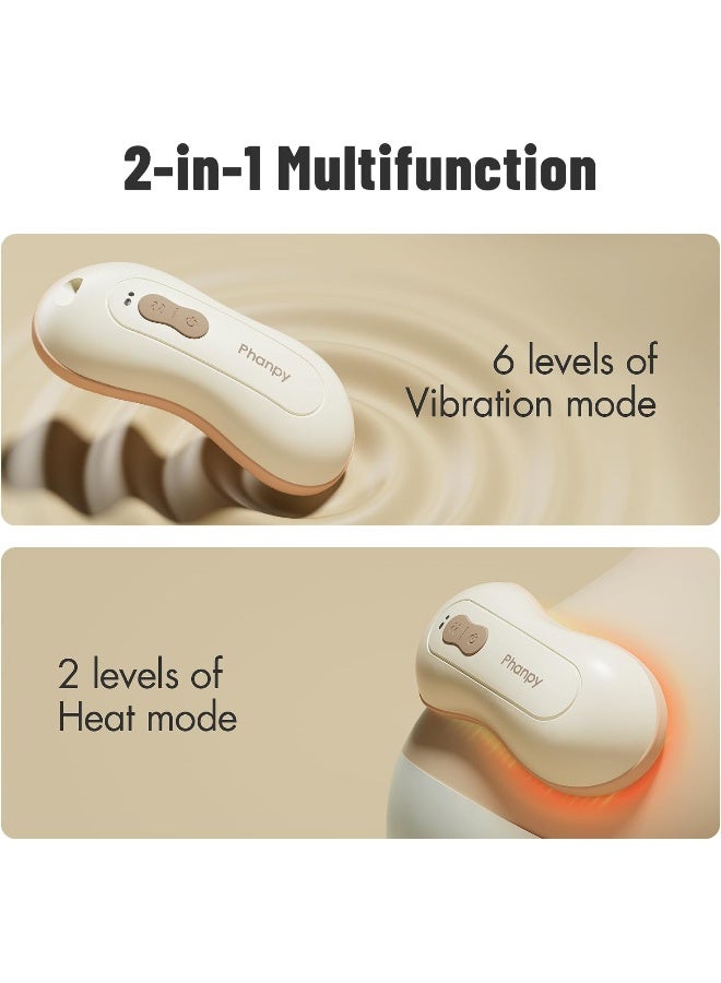 Phanpy Lactation Massager, Breast Massager for Breastfeeding, Breastfeeding Essentials, 2-in-1 Multiple Modes of Heat and Vibration Breastfeeding Supplies, Relieve Clogged Ducts - Image 3