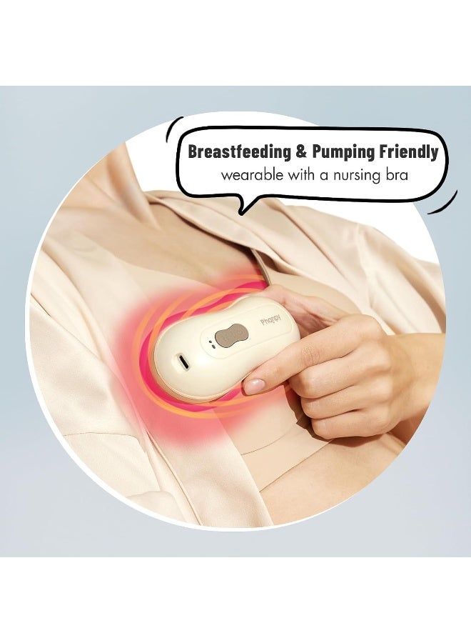 Phanpy Lactation Massager, Breast Massager for Breastfeeding, Breastfeeding Essentials, 2-in-1 Multiple Modes of Heat and Vibration Breastfeeding Supplies, Relieve Clogged Ducts - Image 4