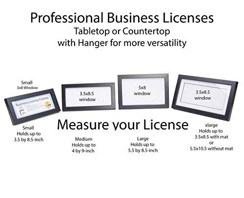 Creative Picture Frames [DRMM3.5x8.5bk] Black Business License Frame Holds 3.5 by 8.5-inch Self Standing Easel Back with Hanger - Image 2
