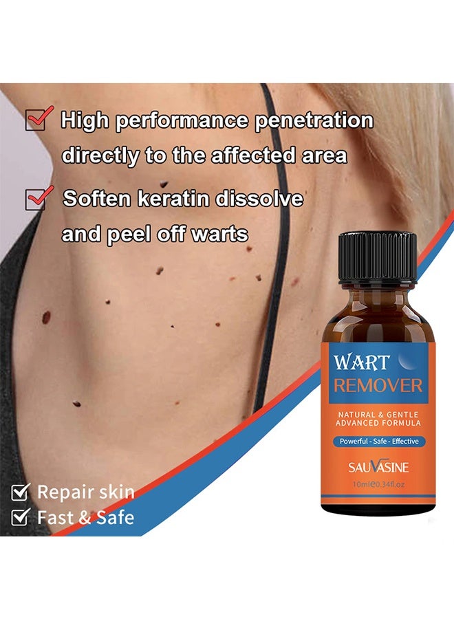 SAUVASINE Warts Remover 10ml, Gentle u0026 Effective Treatment for Common Warts, Plantar Warts, Flat Wart - Image 4