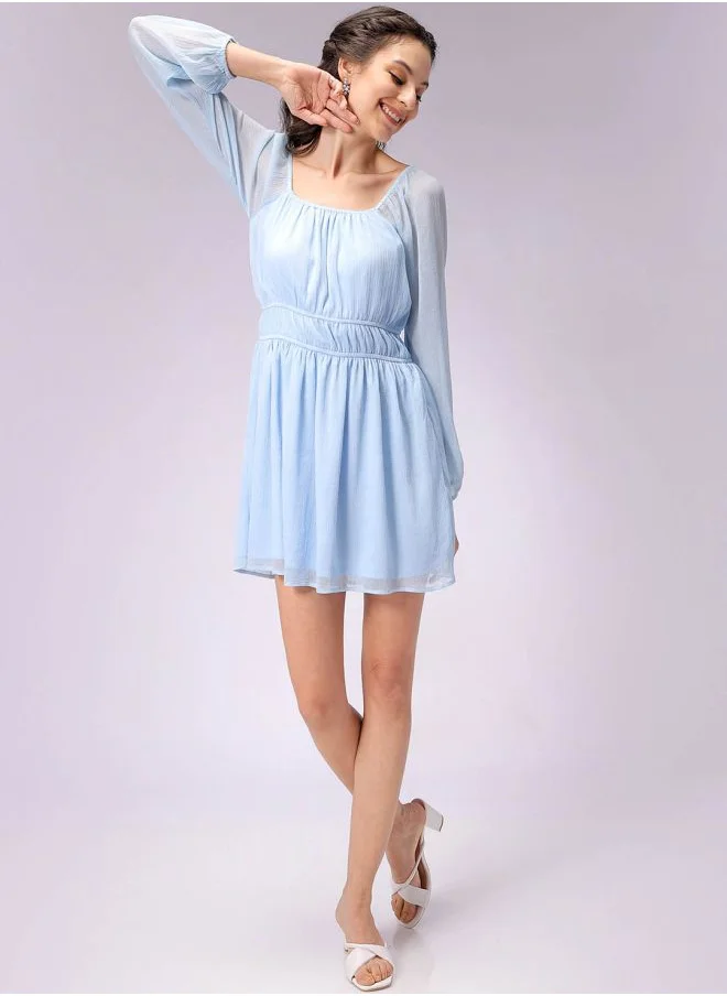 Freehand Women Fit and Flared Casual Solid Mini Dress