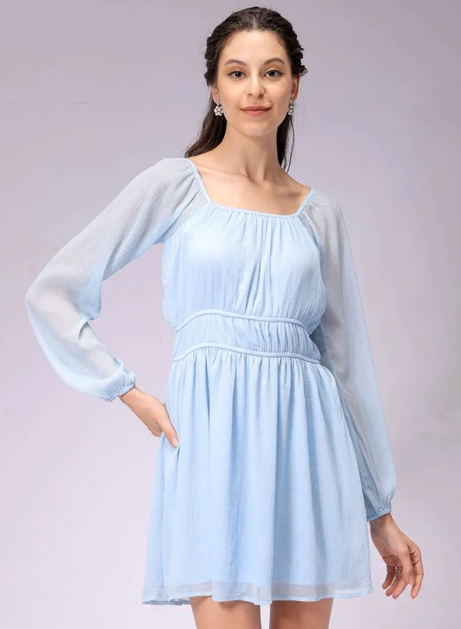 Freehand Women Fit and Flared Casual Solid Mini Dress