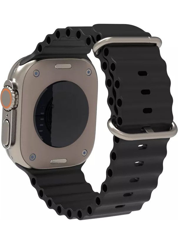 Nezih Case - Decent Case Apple Watch Series 2/3/4/5/6/7/8/se/ultra 42MM 44MM 45MM 49MM Ocean Loop Metal Buckle Silicone Strap - Image 1