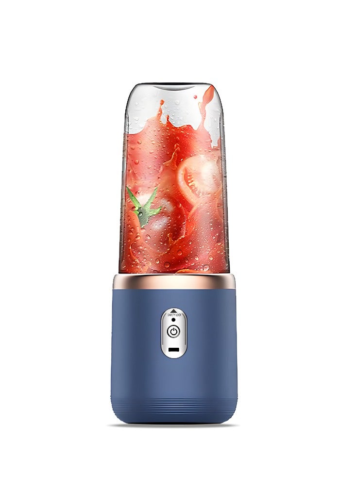 Aquaforest Portable Blender, Blender Juicer, Juice Cup Fruit Blender, Portable Fruit Cup Smoothie And Smoothie Personal Blender, USB Rechargeable, Imported 304 Stainless Steel 6-blade Blade, PC Food Grade 400ml Travel Juice Cup, Dual Cup Body With 1 Sports Ccup Lid - Image 1