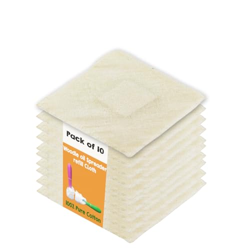 PRAGANIYA Wooden Oil Spreader Refill Cloths for Wooden Oil Dispenser/only Cloth/Multi Colour (10 Pcs) (Refill Cotton Cloths) - Image 1