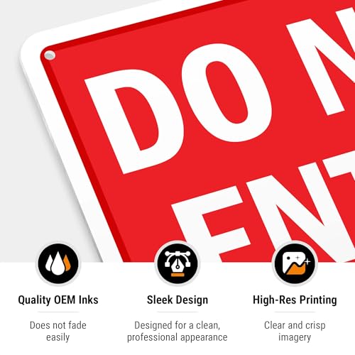 Sigo Signs Do Not Enter Sign, 10x7 Inches, Rust Free .040 Aluminum, Fade Resistant, Made in USA - Image 5