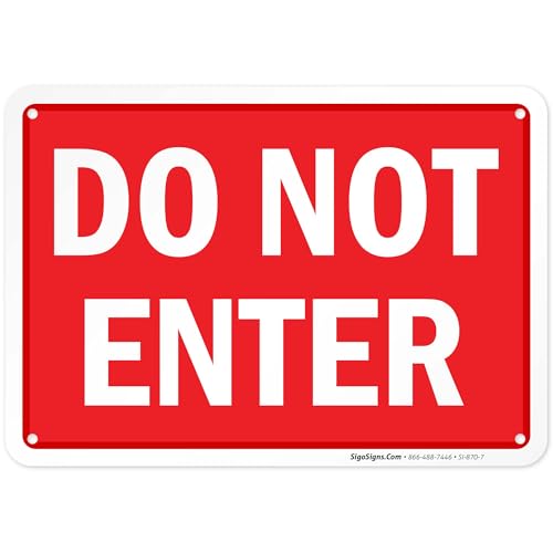 Sigo Signs Do Not Enter Sign, 10x7 Inches, Rust Free .040 Aluminum, Fade Resistant, Made in USA - Image 1