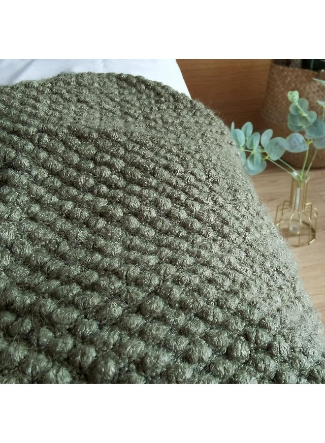 LOMAO LOMAO Knitted Throw Blanket with Tassels Bubble Textured Lightweight Throws for Couch Cover Home Decor  - Image 3