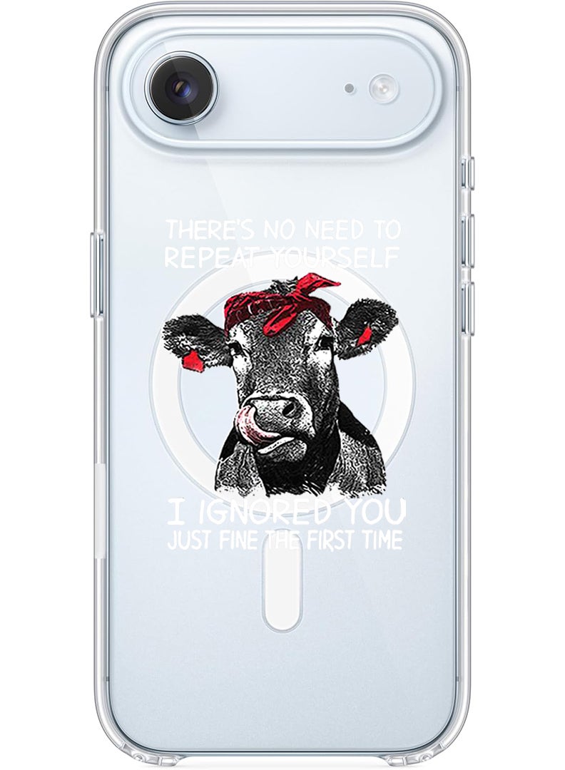 Theodor Magnetic Case for Apple iPhone 17 Air Compatible with MagSafe Wireless Charging, Shockproof Phone Bumper Cover - there is no ned to repeat yourself - White - Image 1