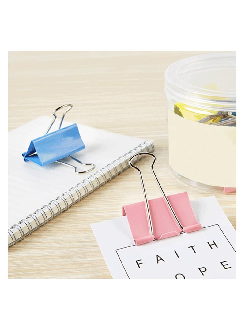 Terabyte 2 Inch Extra Large Binder Clips (24 Pack), Assorted Colors, Colored Jumbo Paper Clips, Big Paper Clamps, Binder Clips Large Size for Home, School and Office Supplies - Image 3