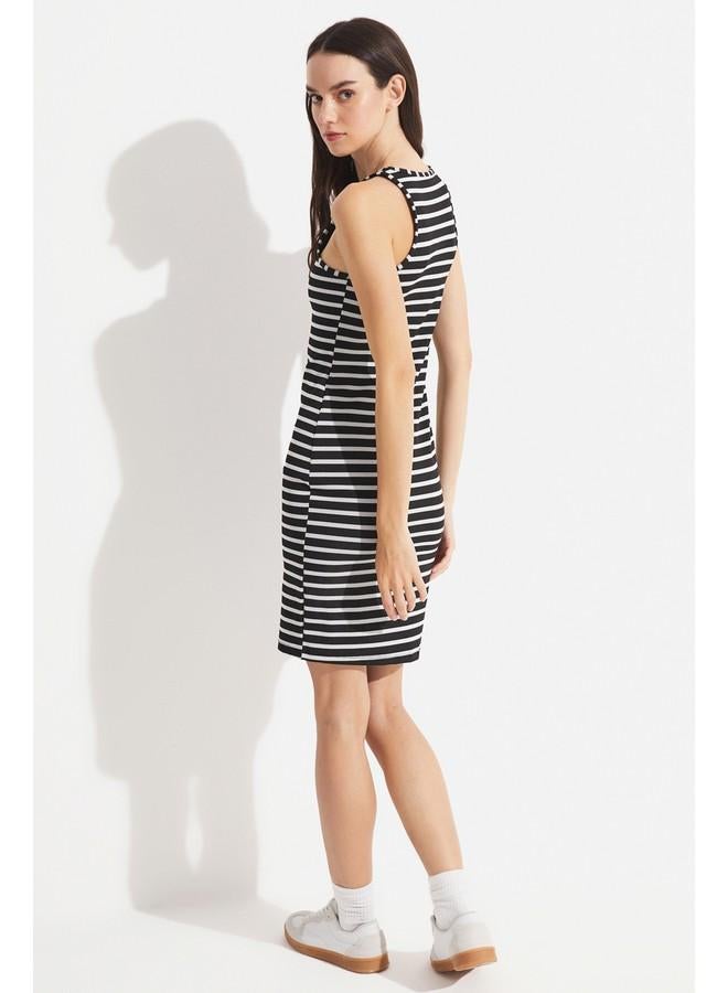 JUNE Striped Bodycon Dress - Image 3