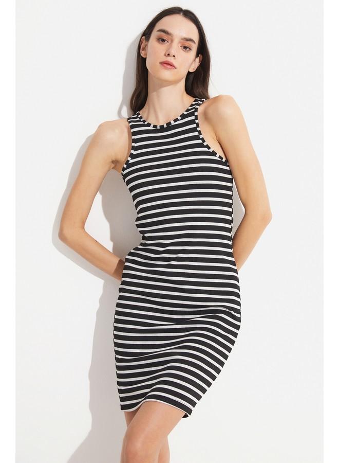 JUNE Striped Bodycon Dress - Image 2