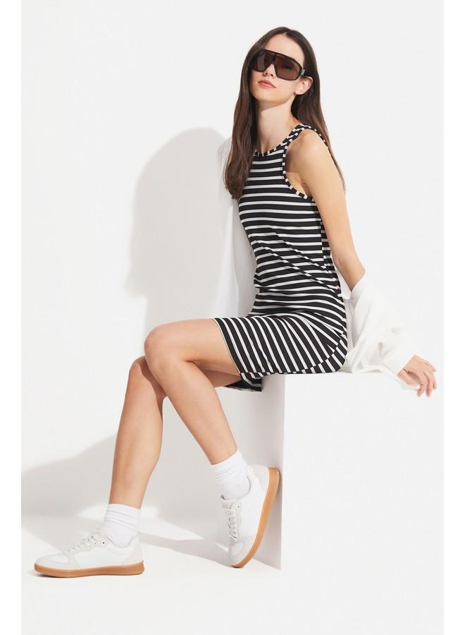 JUNE Striped Bodycon Dress - Image 4