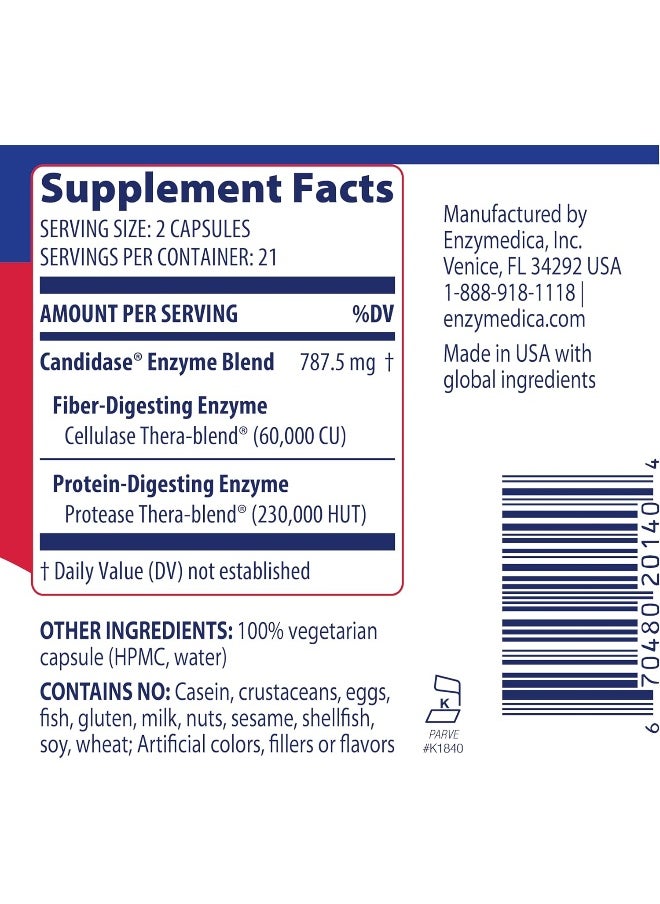 ENZYMEDICA - Enzymedica Candidase, 42 Count - Image 1