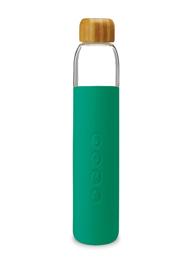 Soma Full Circle V.2 17 oz. Glass Water Bottle - Emerald - Image 1